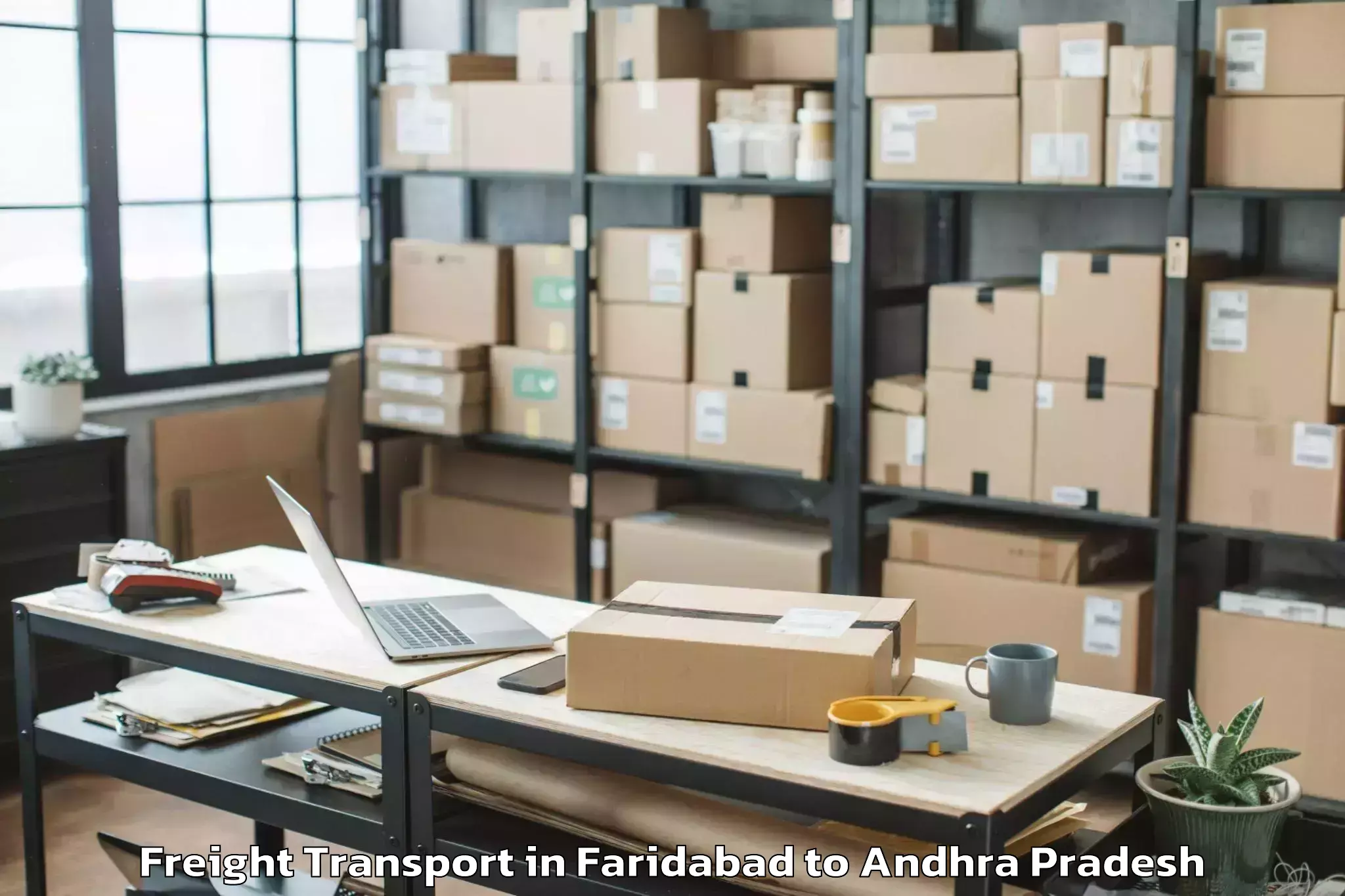 Expert Faridabad to Karamchedu Freight Transport